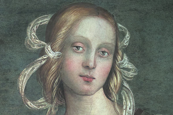 Dettaglio della Sibilla dell'affresco del PErugino al Collegio del Cambio