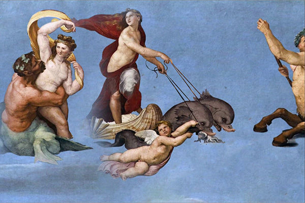 Dettaglio della Sibilla dell'affresco del PErugino al Collegio del Cambio